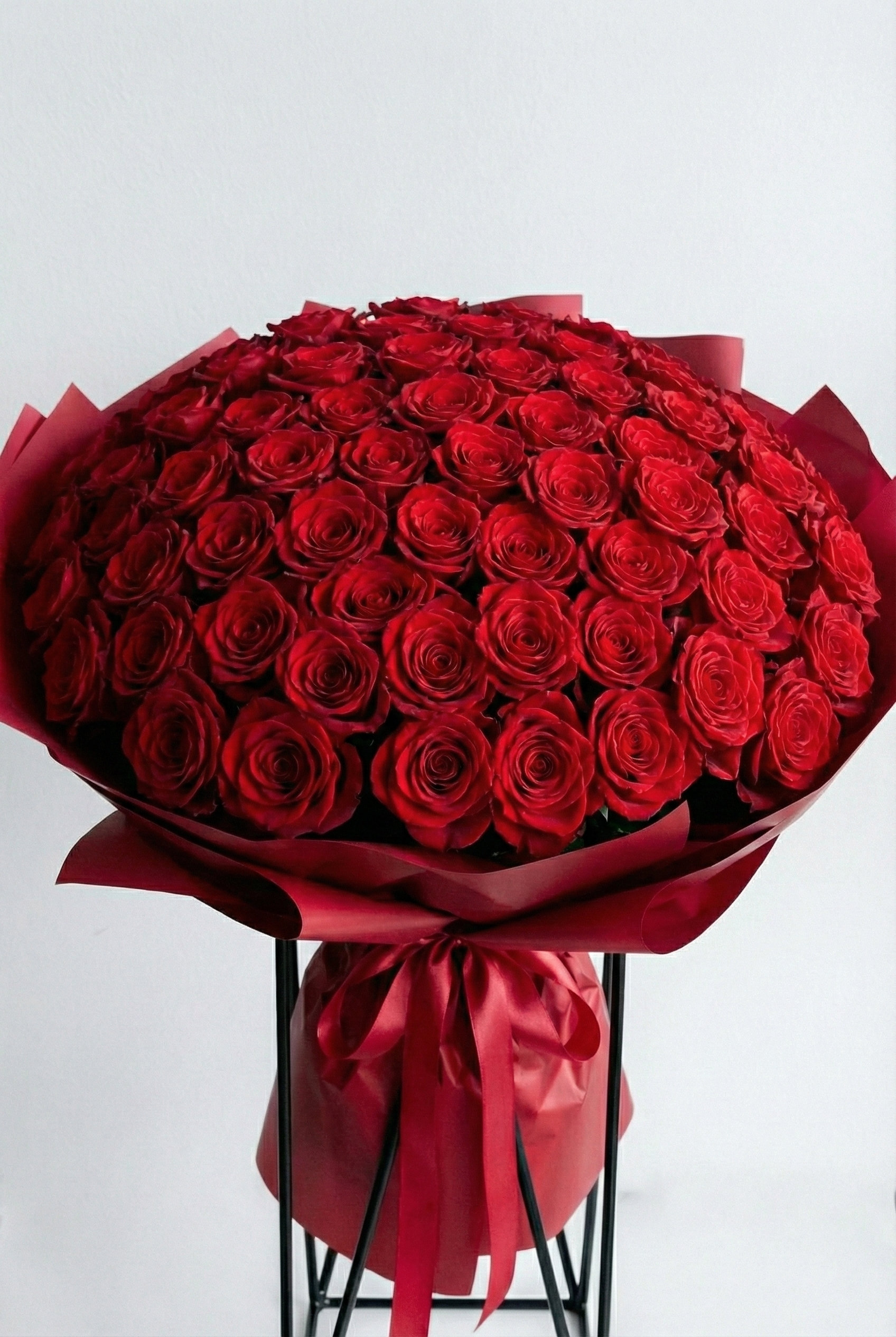 Long Stem Roses Bouquet by Zelenaflora | Luxury Roses LA – Zelena