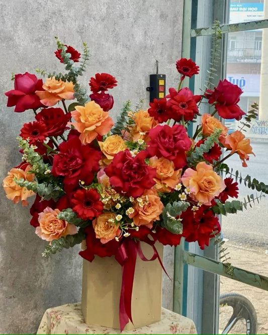 Red & Orange Roses